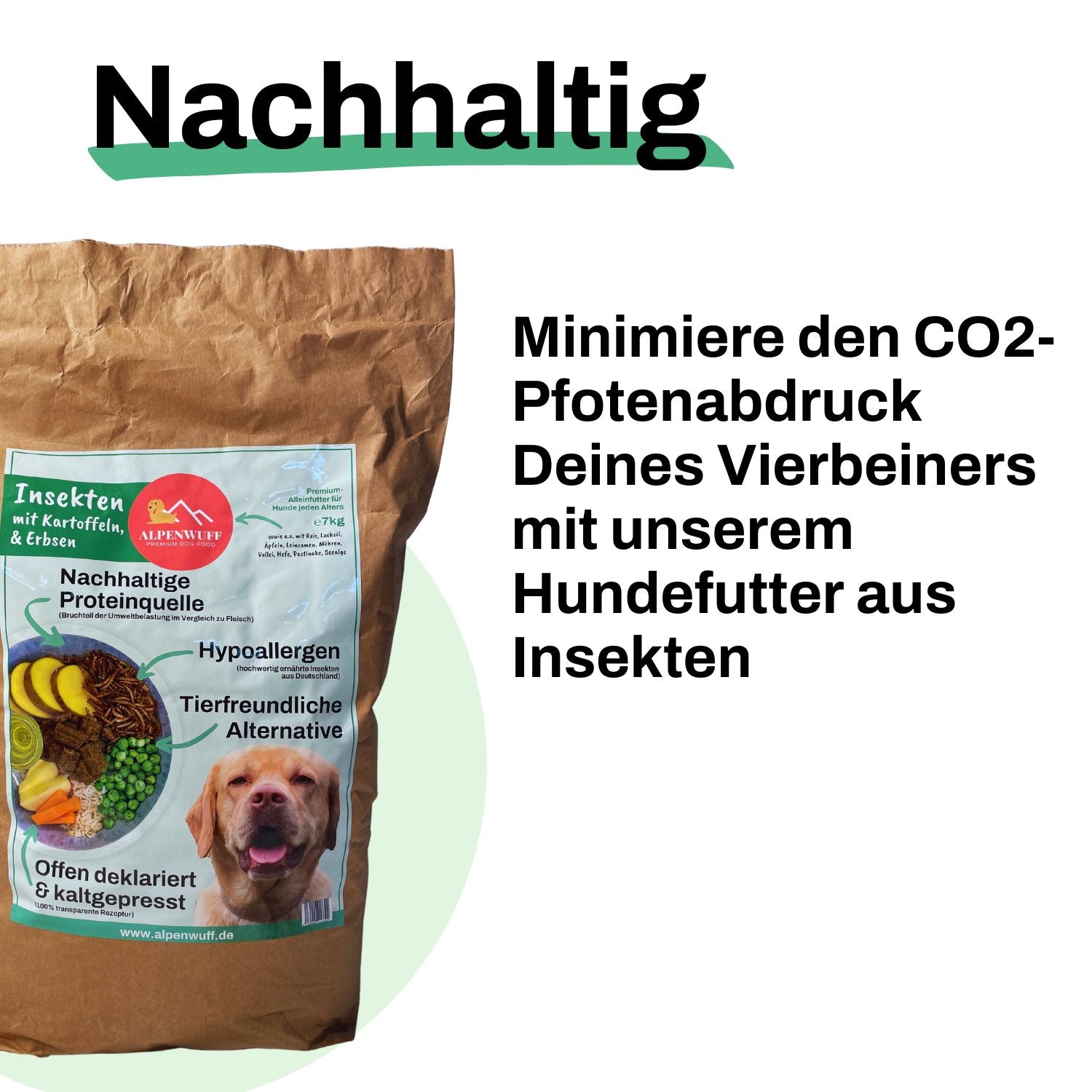 Insects with potatoes & peas - hypoallergenic dog food
