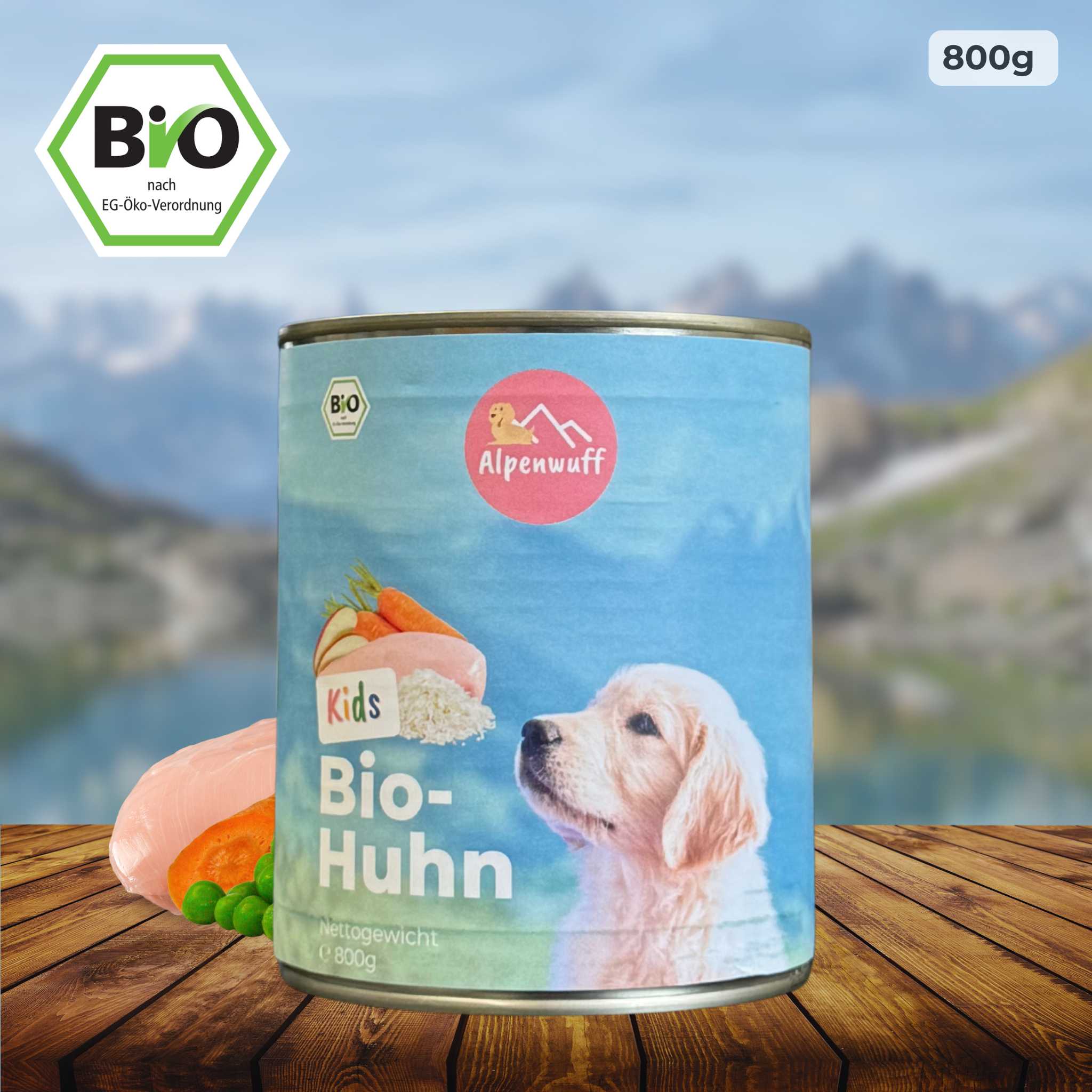 Kids Bio-Huhn mit Karotte und Lachsöl