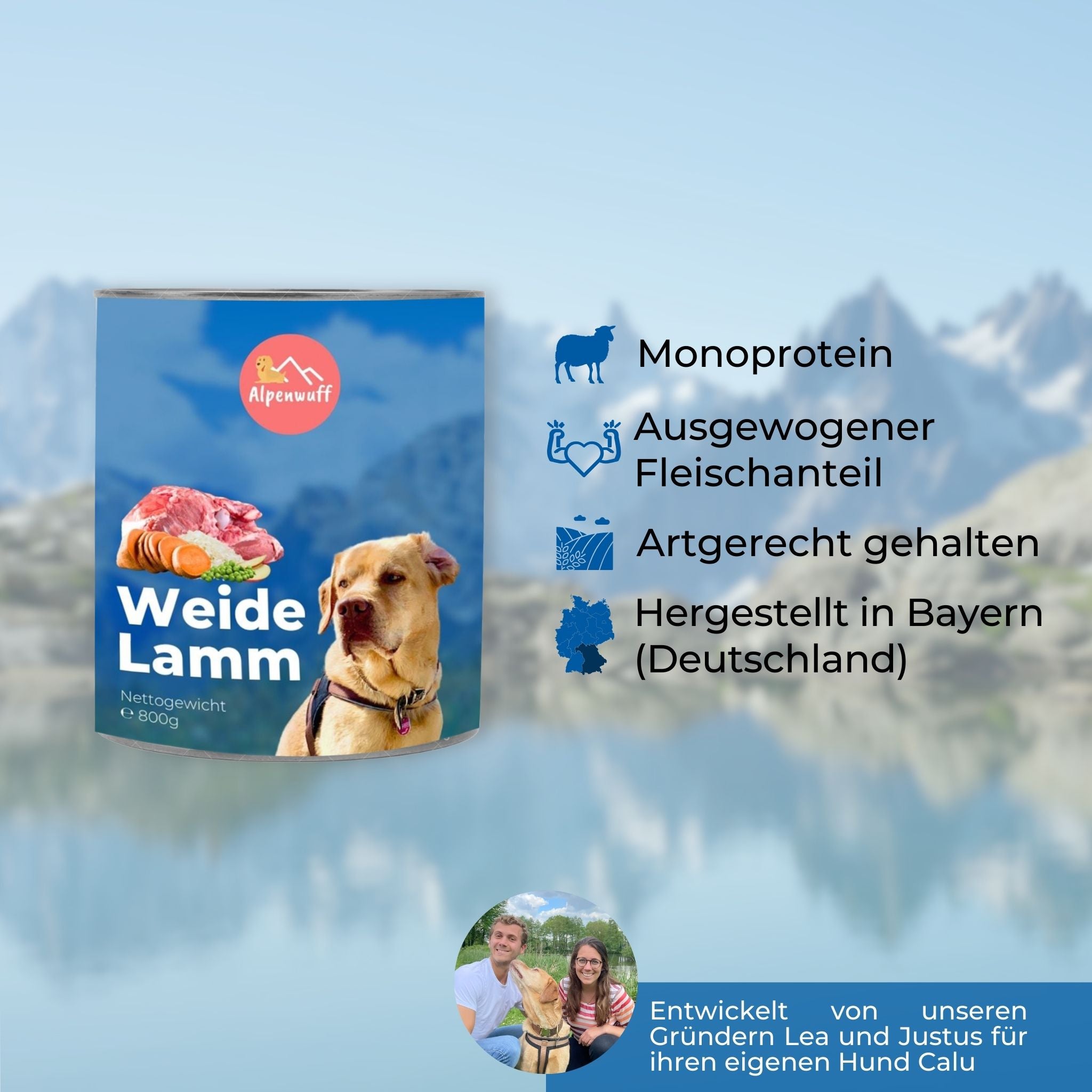 Hundefutter Probierpaket Lamm