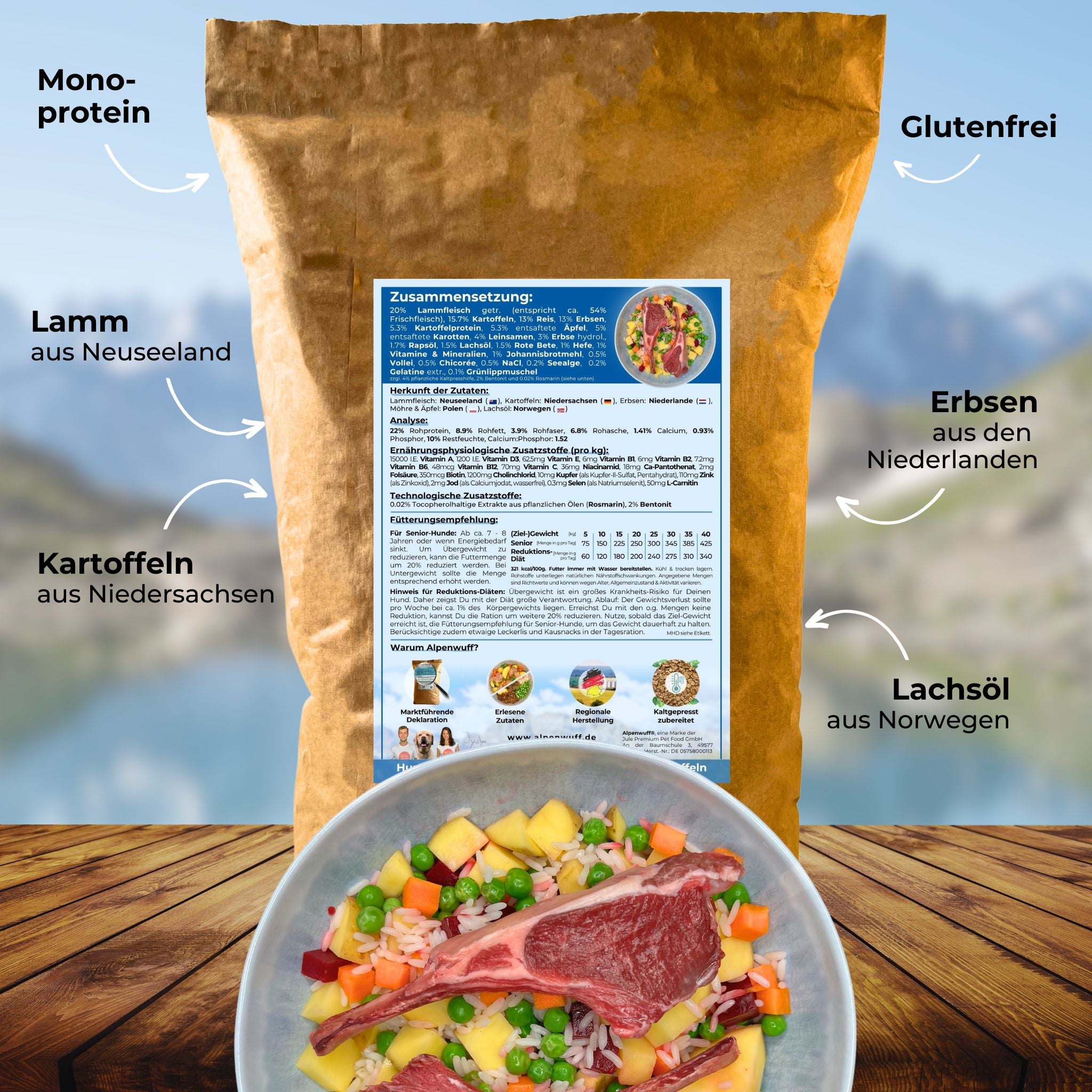 Lamb with potatoes & peas