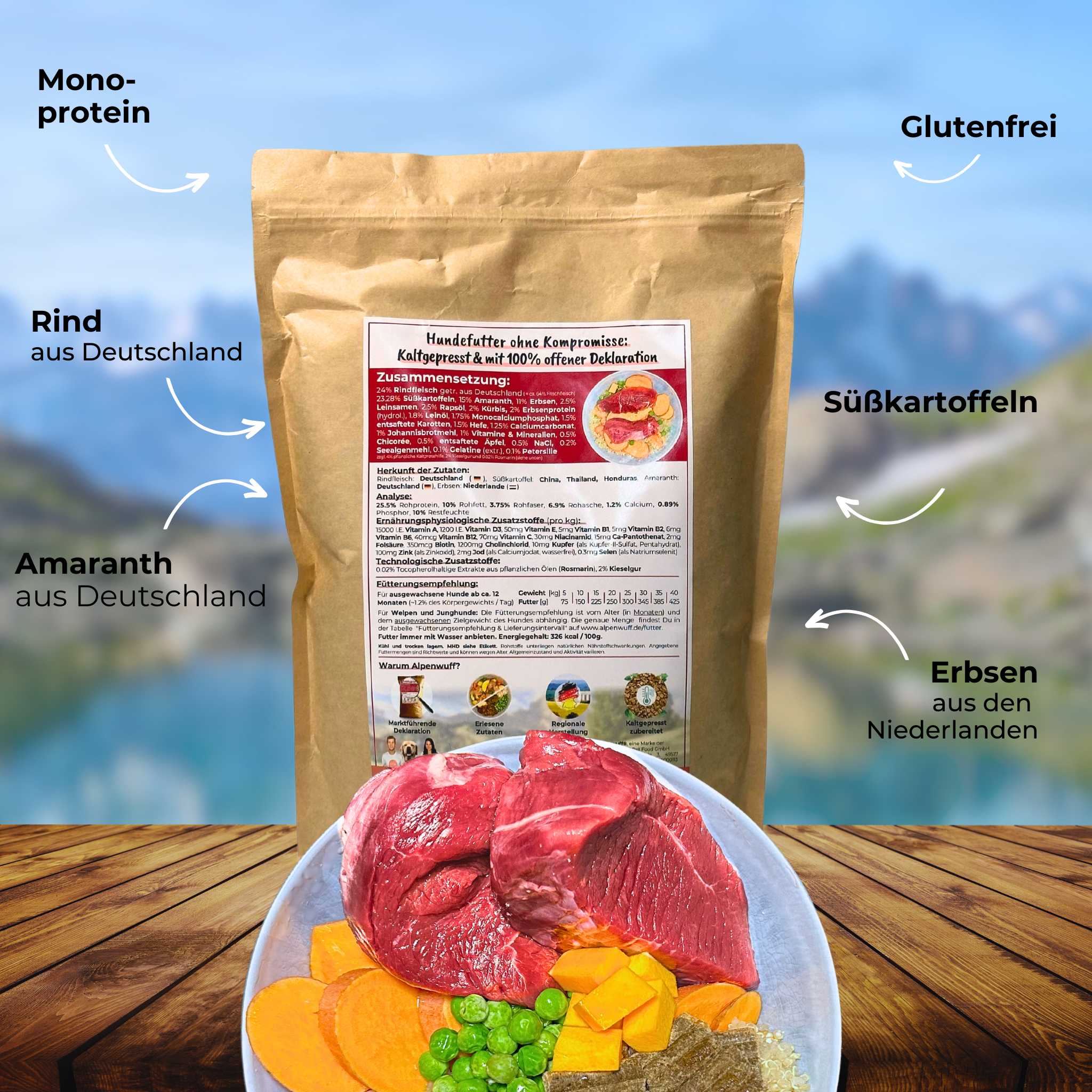 Hundefutter Probierpaket Rind