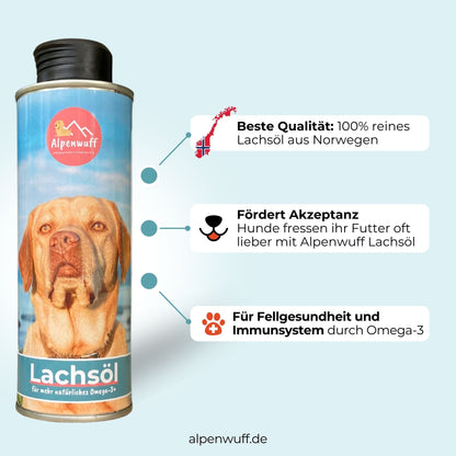 Lachsöl für Hunde - Omega3+